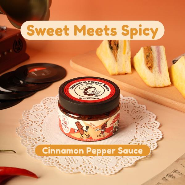 Flavors by Phoebe Cinnamon Pepper Sauce Sweet & Spicy Fusion Vegan No MSG Non-GMO Ideal for Toast Pancakes Cheese Boards Glazed Vegetables Brunch Dishes - Dip, Spice, Sambal Cayenne Sauce Pack Original Pepper Sauce Pack