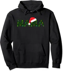 Mama Christmas Pajama Cool Family Matching Mom Mommy Mother Pullover Hoodie - Elizabethmc Shop 74B0CMNY55JF