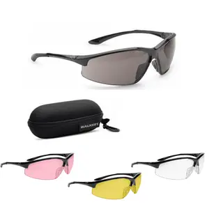 Walker's Tanker Open Full Frame Shooting Glasses w/Case