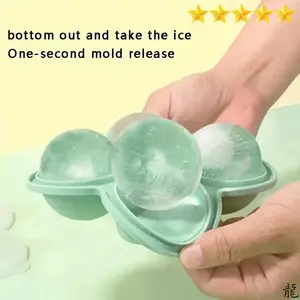 Large Silicone Ice Cube Tray Easy Release Leakproof Reusable Ice Mold for Whiskey Cocktails Juice Home Party Bar Tools