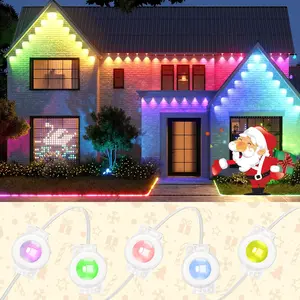 111FT Permanent Outdoor Lights,72 RGB Eaves Lights with App Control Remote, IP65  Eternity Eaves Lighting, Outdoor Light for Outside Roofline Decor, Party, Holiday Xmas
