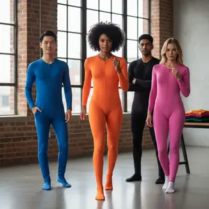 Unisex Adult Full Body Spandex Costume - Stretchy Open Face Bodysuit Leotard for Halloween Cosplay Parties, Dance Performance, Theater Stage Shows, Flexible Comfortable Skin-Tight Outfit with Breathable Material