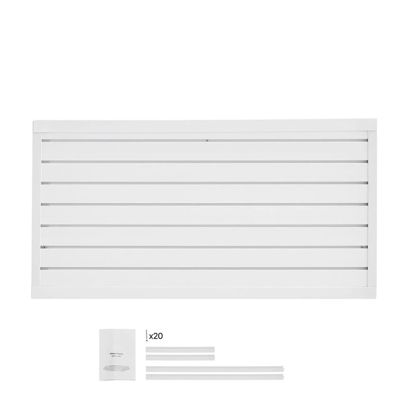Slat Wall Paneling 2x4 ft, PVC Garage Slatwall - White, 8ft Modular Slat Wall System with DIY Cutting & Accessories for Storage and Display 8 sq.ft