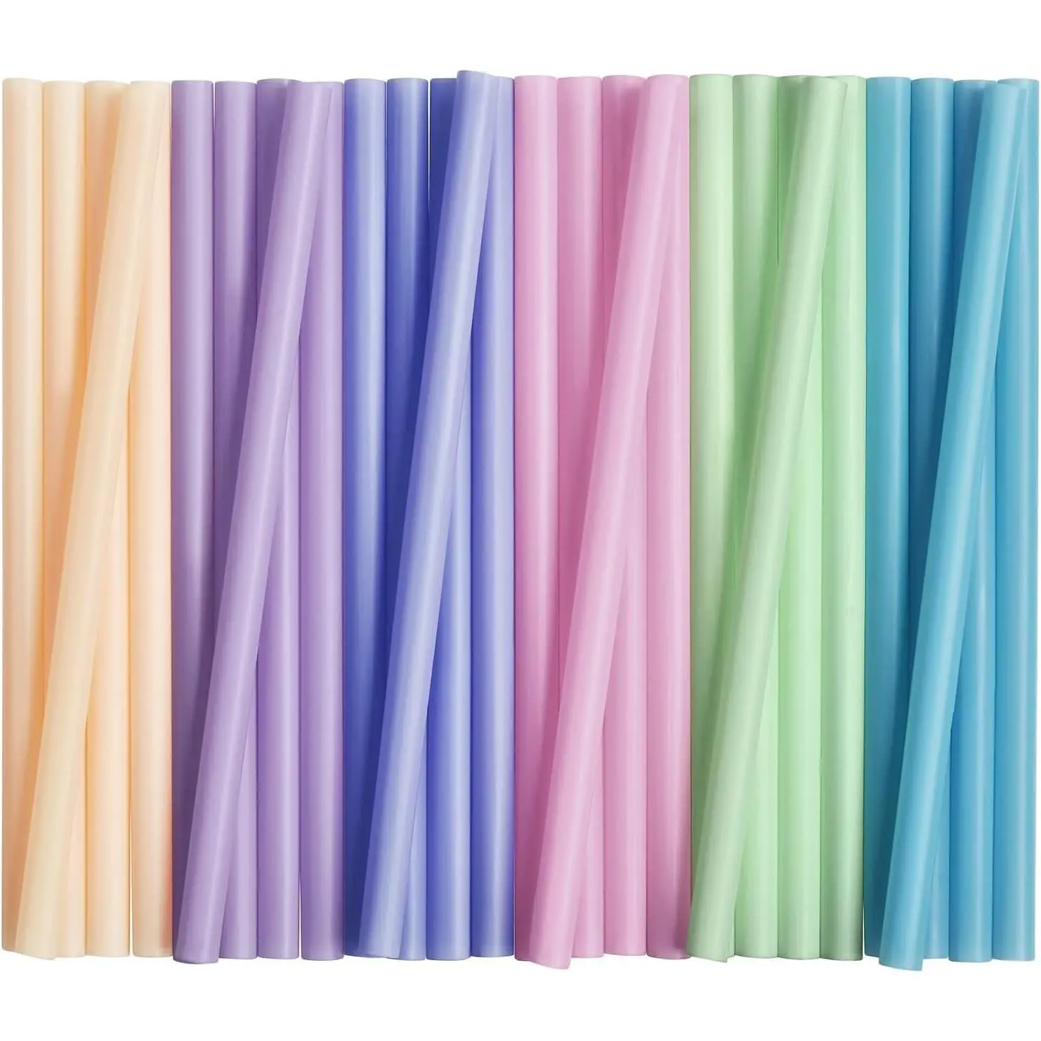 Plastic Boba Straws, 1/2" Extra Wide Disposable Smoothie Straws, Large Straw for Bubble , Milkshakes, Tapioca , Pack of 50