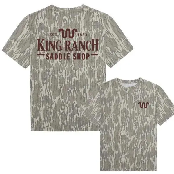 Mossy Oak Camo King Ranch T-Shirt, Hunting Season Graphic Tee, Mallard Shirt, Oversized T-Shirt for Men & Women, Gift for Dad, Gift for Him