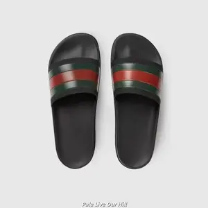 Brand New Sealed Original Box Retro Red Green Stripe Slide Sandals Non Slip Waterproof EVA Casual Beach Bathroom Couple Slip On Slippers