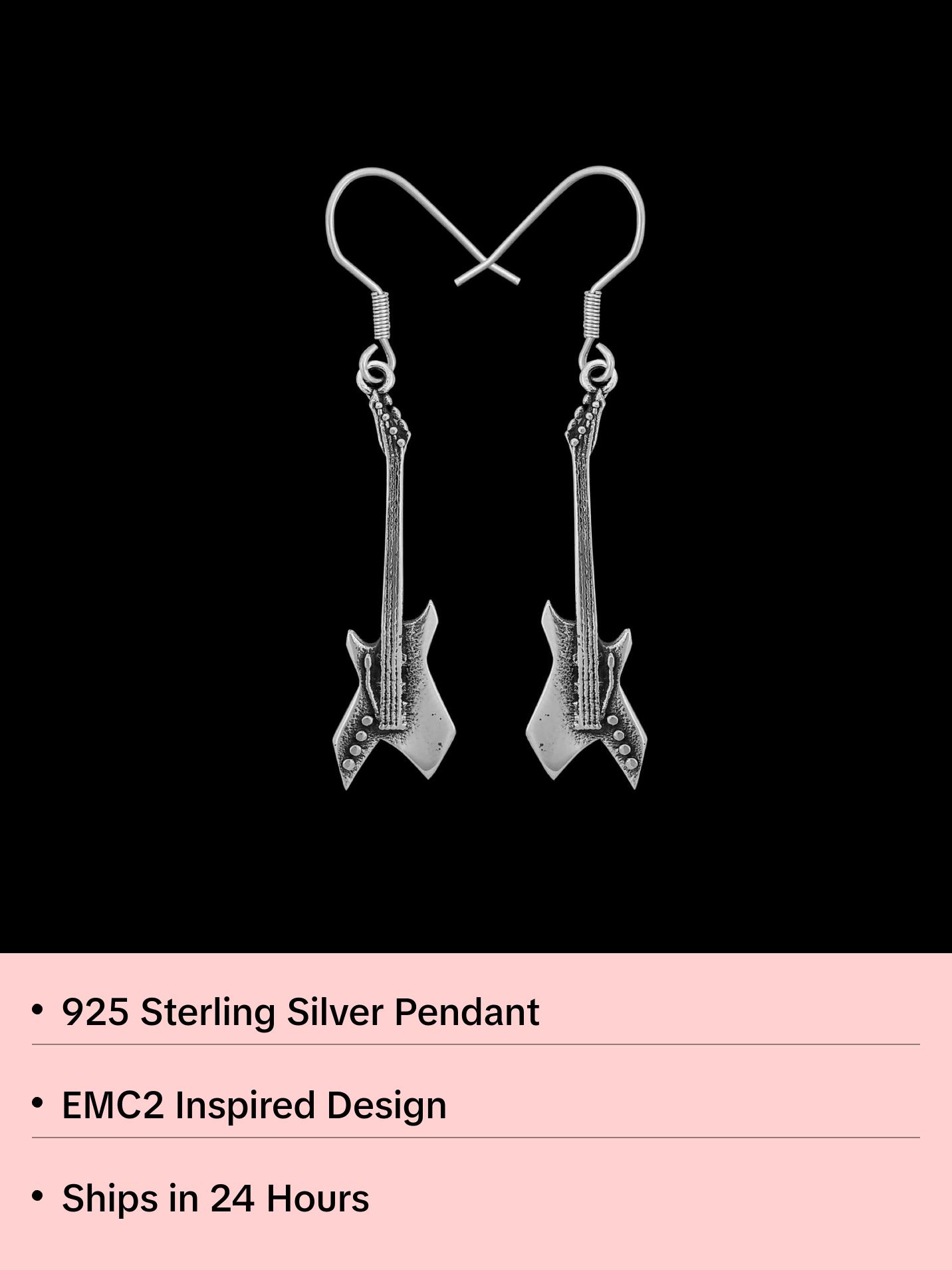 Guitar Earrings - Stranger Eddie Things Munson Guitar Earrings - BCRich Guitar Earrings