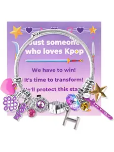 KPop Bracelet - Merch Kpop Stuff items Bracelet Chirstmas Gift for Women, Kpop Jewelry accessories for Fans, Adjustable Bangle
