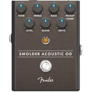 Fender Smolder Acoustic Overdrive Analog Guitar Effects Stomp Box Pedal