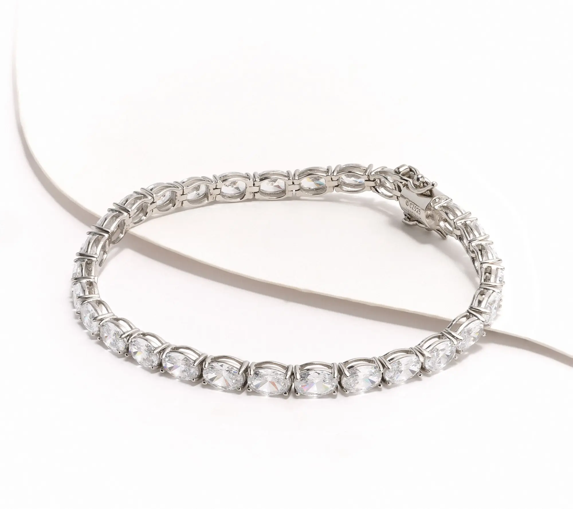 Diamonique Choice of Cut 6mm Tennis Bracelet, Sterling Silver Diamonique Choice of Cut 6mm Tennis Bracelet, Sterling Silver