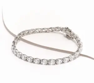 Diamonique Choice of Cut 6mm Tennis Bracelet, Sterling Silver