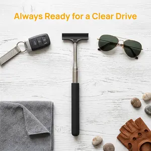 Retractable Car Side Mirror Squeegee, Multi-Functional Auto Glass Wiper, Rainy Season Water Cleaning Tool Accessories