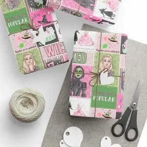 Wicked Gift Wrapping Paper Roll, Glinda Elphaba Witches Wrapping Paper, Present Wrap For Fans Family Friends