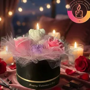 Sparkle & Shine Candles Obsession Valentine's Day Special Edition Candle Gift Set with Romantic Decorations