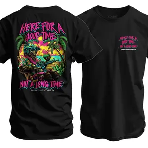 Here For A Good Time Not A Long Time Retro Summer Edition Men's T-shirt, Unisex Short Sleeve Casual 100% Cotton, Top Menswear