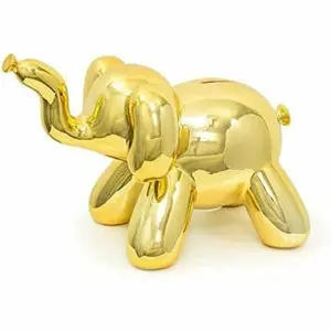 Gold Balloon Animal Elephant Statue
