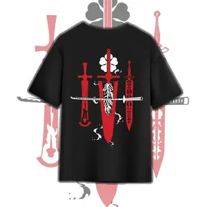 Japanese Anime Black Clover 5 Unisex Crewneck Basic T-Shirt for Anime Graphic Lovers Comfortable Classic Cotton Hoodie Perfect Gift for Birthday Christmas Halloween