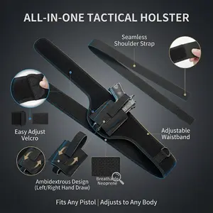 Concealed Carry Made Easy: Tactical Waist Invisible Holster for Men & Women - Perfect for Running, 9MM 380 Glock 17 19 26 43x 1911 vnsh fn reflex holster holsters for concealed carry shoulder belly band chest holster Jogging, Hiking!