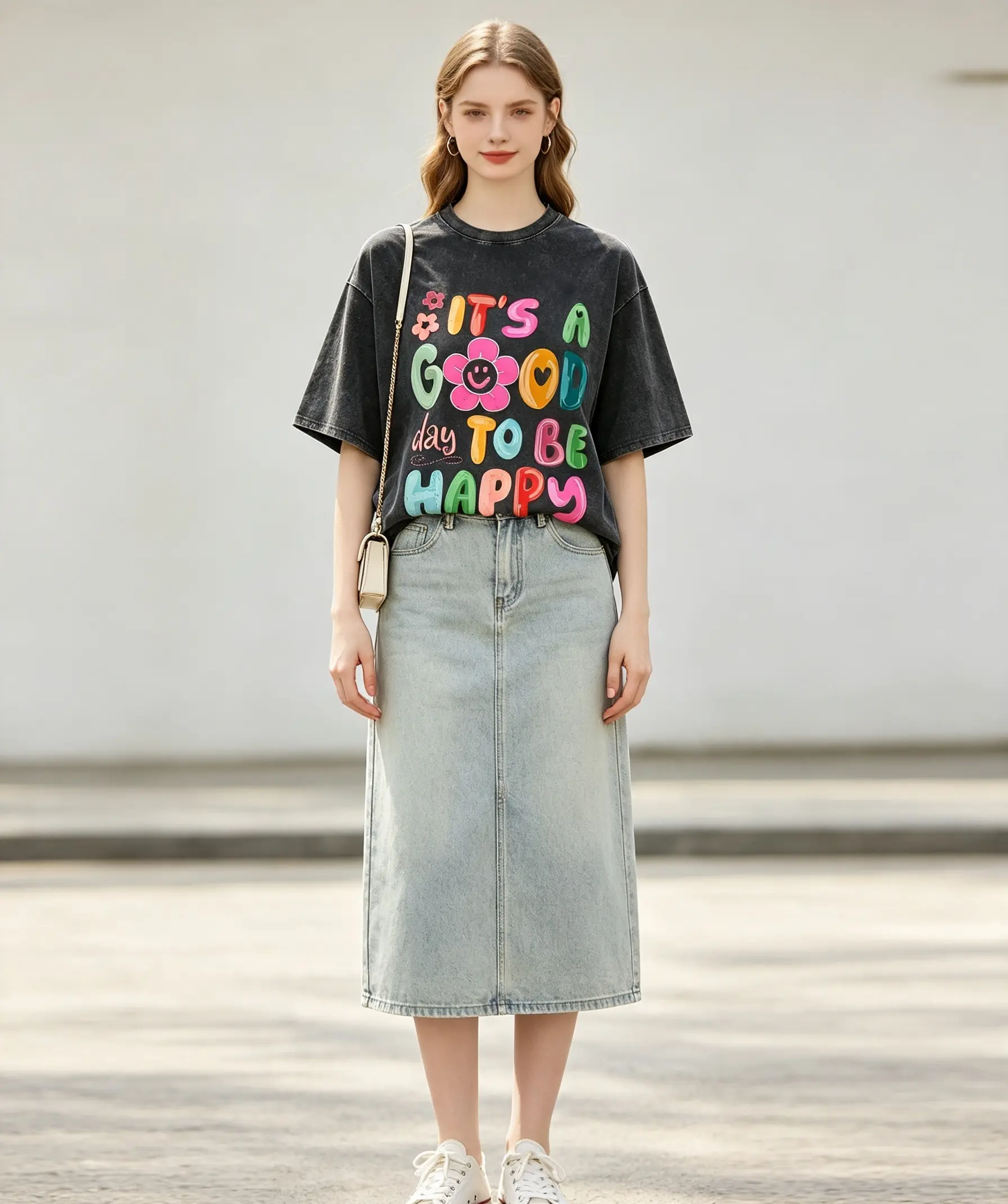 It's a Good Day To Be Happy T-Shirt, Retro Boho Hippie Shirt, Mental Health Shirt, Positive Inspiration Tee, Aesthetic Tee