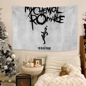 Rock Band My Chemical R-Romance Flags Flag - Ultra Soft Skin-Friendly Machine Washable Fade Resistant Banner | HD Print Lightweight Durable Outdoor Indoor Garden Flag