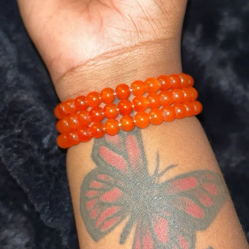 Orange beaded bracelet