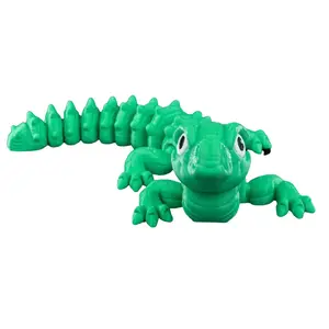 Handmade Articulating Gator Toy - Reptile Puppet, Stress Relief Toy - Fun Gift for Kids, Stress Relieftoy