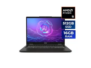 MSI Venture A14 AI+ 14.0" Touch Screen Laptop AMD Ryzen AI 5 340 16GB RAM 512GB SSD AMD Radeon 840M Windows 11 Home (A3HMTG-019US)
