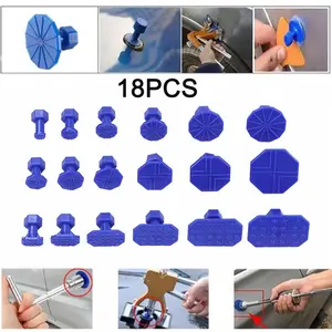 18-Piece Car Body Dent Removal Glue Puller Set, Paintless Repair Tools for Auto Dents, Durable and Easy-to-Use Pulling Tabs