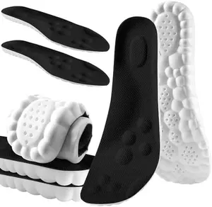 4D Cloud Steppers Insoles for Men Women - Memory Foam Arch Support Inserts for Heel & Foot Comfort, Shock Absorption Cushioned Insoles for Standing, Running, Work Boots & Sneakers