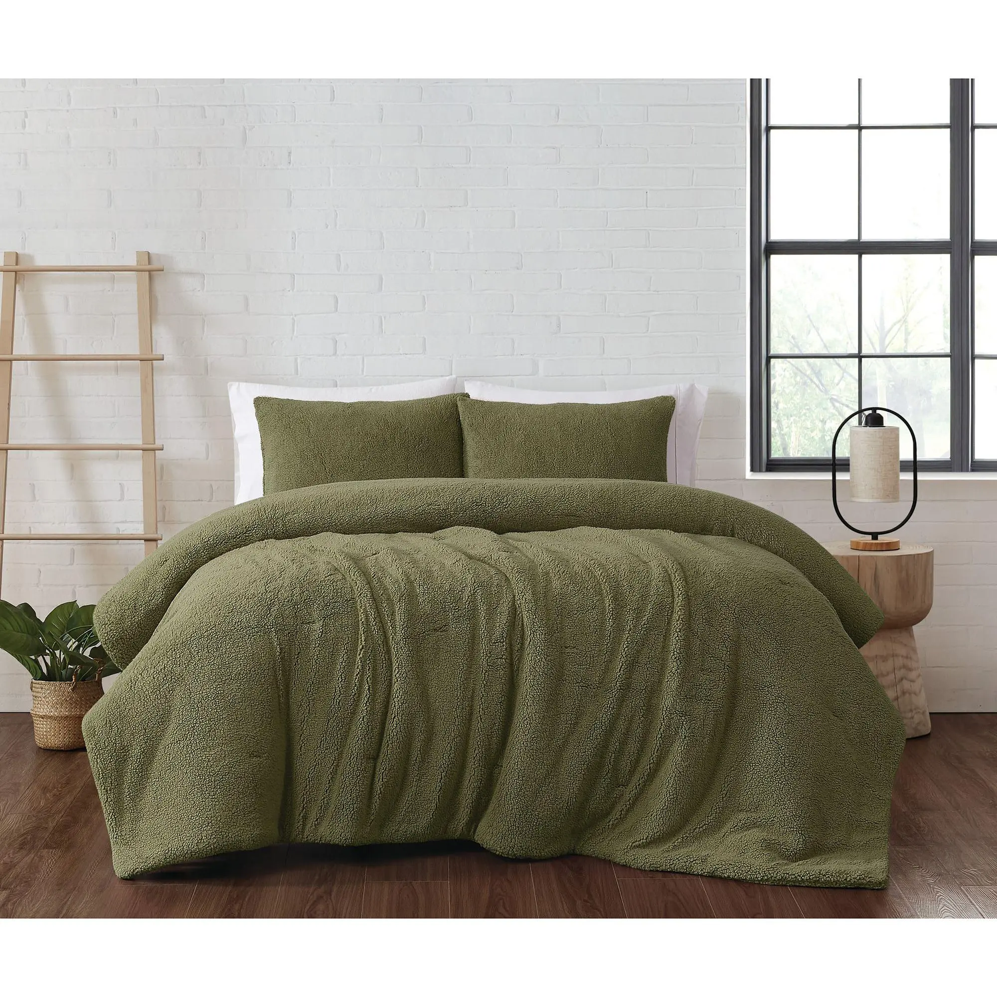 Brooklyn Loom Marshmallow Sherpa King ComforterSet