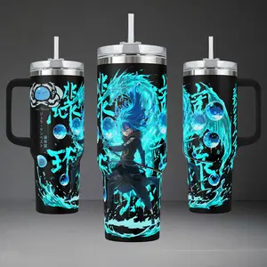 [MADE IN US] Rimuru Tempest That Time I Got Reincarnated as a Slime Tumbler 40oz Anime Isekai Graphic Cup 40 oz Tumbler With Handle, Gifts For Slime Fans