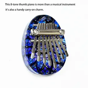 Mini Kalimba 8 Keys, Kalimba Acrylic, High-Quality Finger Piano, Ideal Instrument & Personal Accessory, Perfect Gift Choice