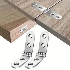 Stainless Steel 180 Degree Foldable Hinge, Flexible Screw-On Hinges, Strong Pressure Resistance, Silver Color Cabinet Door Hinge
