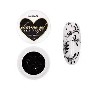 Charme Gel Art Paint / P01 Black