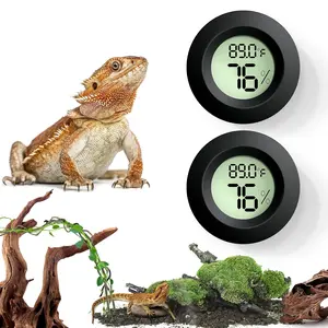 Reptile Thermometer and Humidity Gauge 2 count for Bearded Dragon, Jumping Spider, Leopard Gecko, Hermit Crab, Gecko, Ball Python, Lizard, Reptile  Accessories