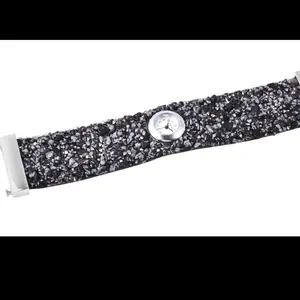Smokey Quartz and Tourmaline Magnetic Clip Wrap Watch