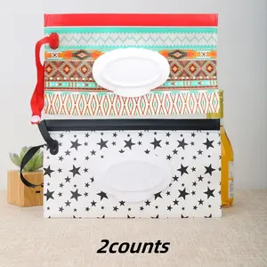 2-Pack Wet Wipes Bags, Portable Flip-Top Self-Seal Eva Wet Wipe Dispenser Pouches, Convenient Storage for On-The-Go Use