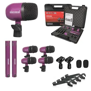 5 Core Drum Microphone Kit 7 Piece All Metal Drummer Instrument Mics Tom/Snare & Cymbals Set