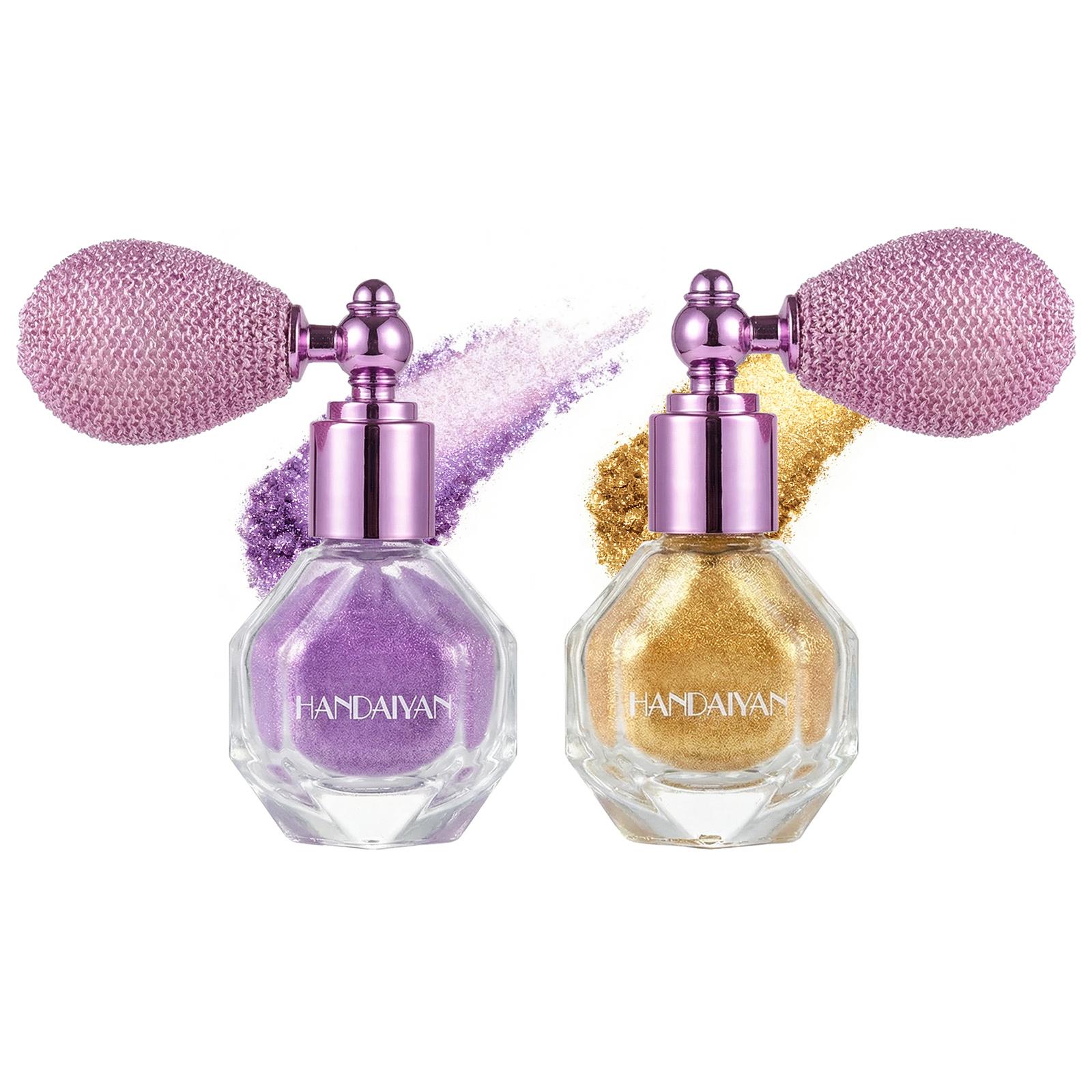 Shimmer Highlighter Spray | Ultra-Fine Shine Highlighter Powder | Waterproof Long-Lasting Non-Sticky | For All Natural Skin Tones | Multi-Use For Face Body Hair Lips | Perfect For Women’s Daily Wear Parties Festivals Raves Halloween