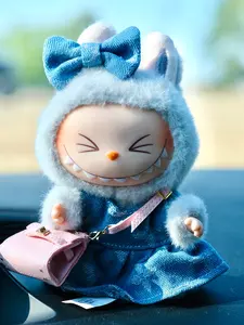 Clothes for Doll (NO Doll) - Exquisite Luxury Doll Accessories, Designer Clothes 3 Piece Set(Hairpin+Dress+Bag) Suitable for 17 Cm Doll