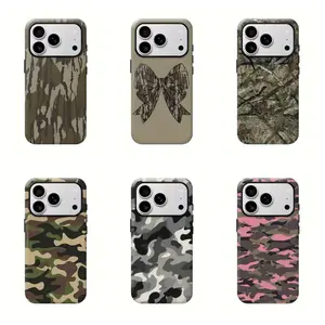 Camo Couple Phone Case, Old School Matching Phone Cases Compatible With iPhone 15 - 16 - 17 Pro Max, Pro, Plus, Tough Case Gift Ideas For BF and GF