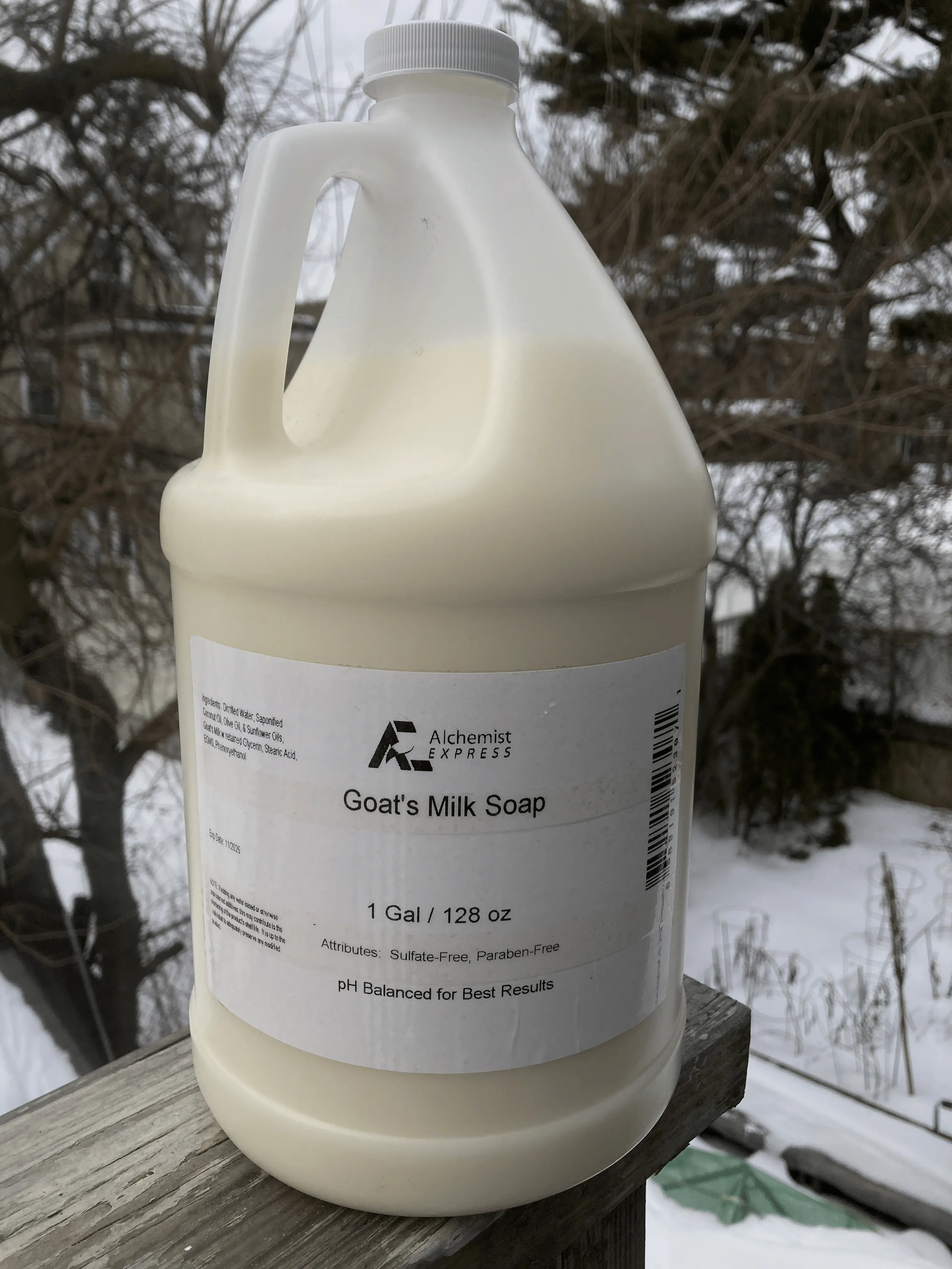 Unscented Goat Milk Liquid Soap, Gentle Exfoliating Hand & Body Wash for Sensitive Skin, Moisturizing Formula Made in the US, Beef Tallow, Youth, All-Natural Oils, Alchemist Express, All Natural Body Wash & Cleansers, Gentle Care, Contains Neither, Natura