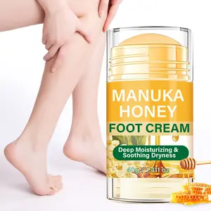 Manuka Honey Foot Cream with Coconut Oil & Shea Butter | Super Hydrating Nourishing Formula for Cracked Heels | Deep Moisturizing & Soothing Dryness | 40g Deep Care