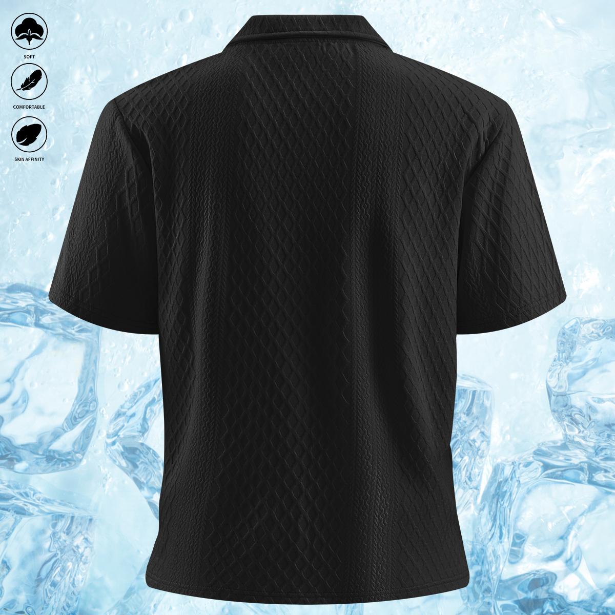 Men's Summer Casual Sports Suit Polo Shirt Short Sleeve and Drawstring Pocket Shorts