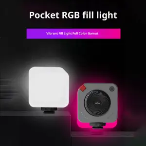 Portable Rechargeable Colored Fill Light with  Color Temperature Modes for Makeup Live Streaming Video Calls Photography Outdoor Night Portrait Shooting Dual-Color On-Location Fill Light Ideal Photography Accessory gift selfie light live vlog