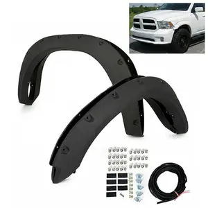4PCS Fender Flares Pocket Rivet Bolt Style For Dodge Ram 1500 Black 2009-2023