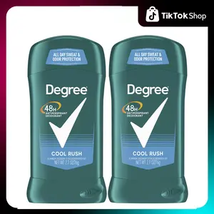 Degree Men Original Antiperspirant Deodorant for Men, Pack of 2, 48-Hour Sweat and Odor Protection, Cool Rush 2.7 oz
