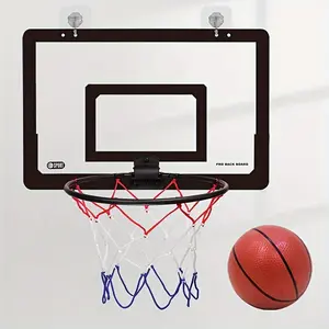 Indoor non perforated basketball stand, foldable wall mounted basketball backboard with mini basketball