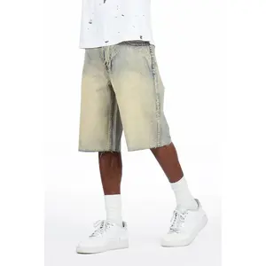 Brayan Blue Rhinestones Denim Short