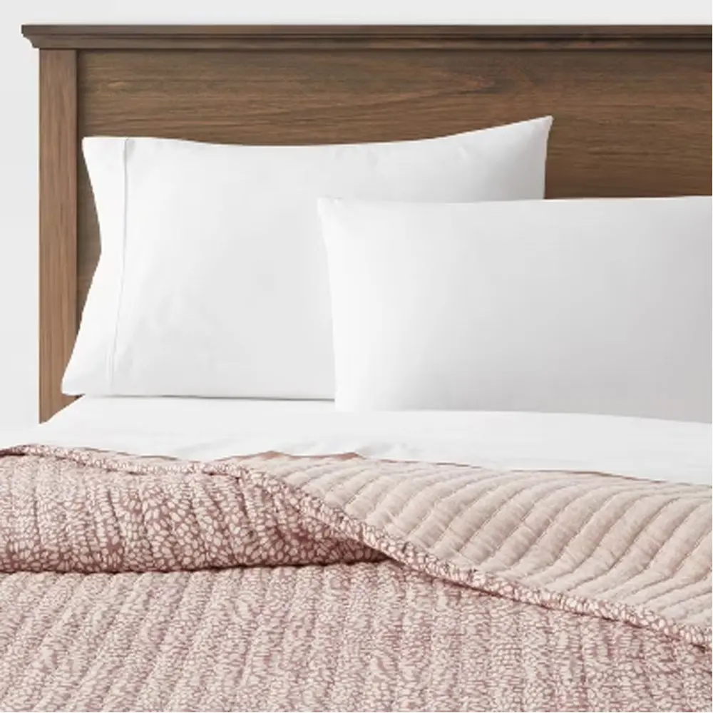 Threshold Reversible Matelasse Swirl Bedroom Quilt - Bohemian Style Boho Bedding, 2-Sided Reversible Bedding Option